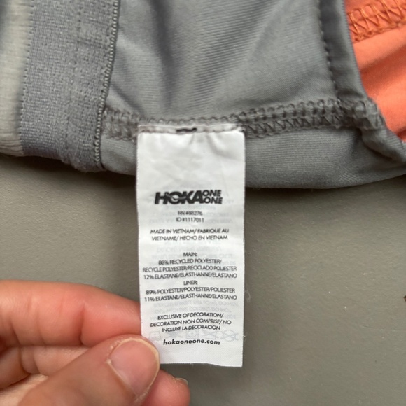 HokA One One SG Trail Short S Pockets Sun Baked Peach Run - Picture 10 of 10